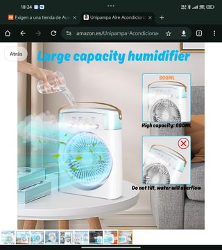 Ventilador portatil 6 en 1 BLANCO