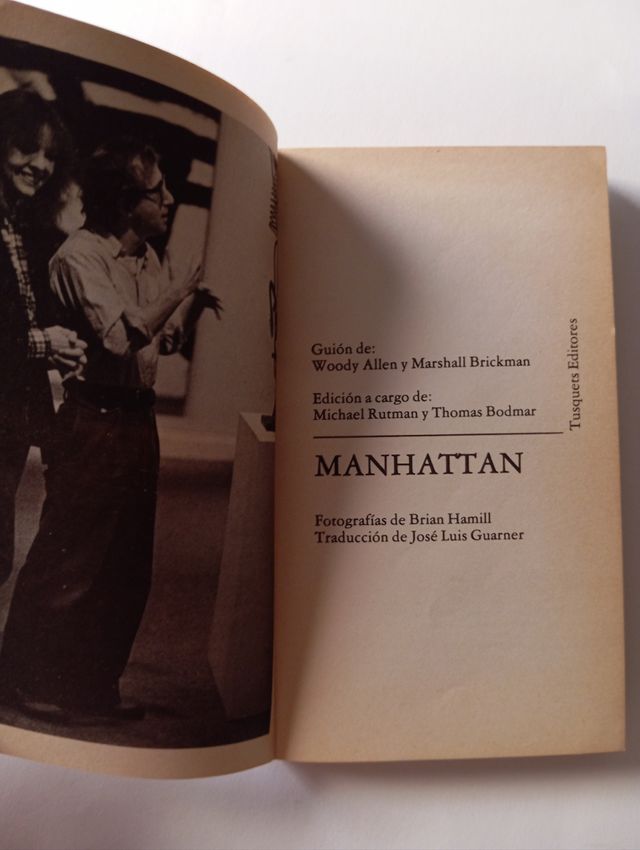 Libro "Manhattan" de Woody Allen (guión)