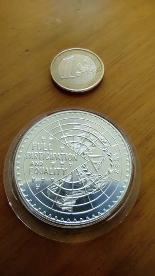 Moneda plata Lesotho 25 Maloti IYDP
