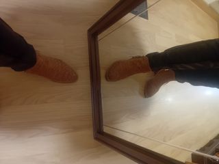 Botines de piel enrejillados y suave n°39