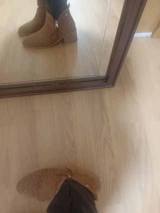 Botines de piel enrejillados y suave n°39