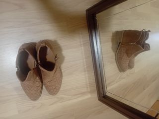 Botines de piel enrejillados y suave n°39