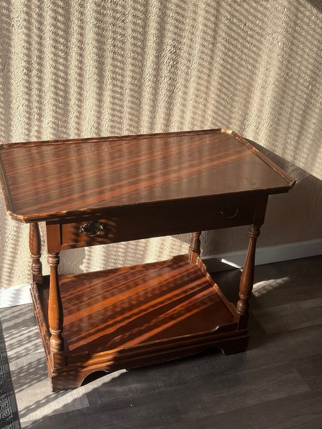 Mueble de madera mesa de salon con cajon