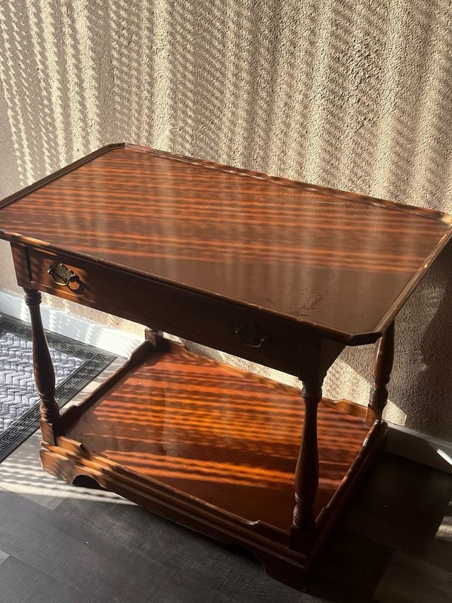 Mueble de madera mesa de salon con cajon