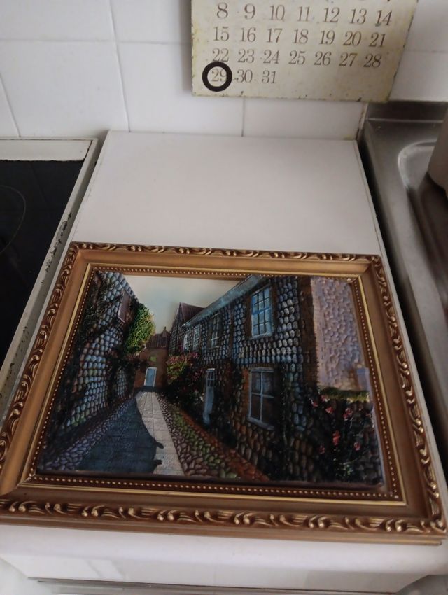 Cuadro paisaje en resina