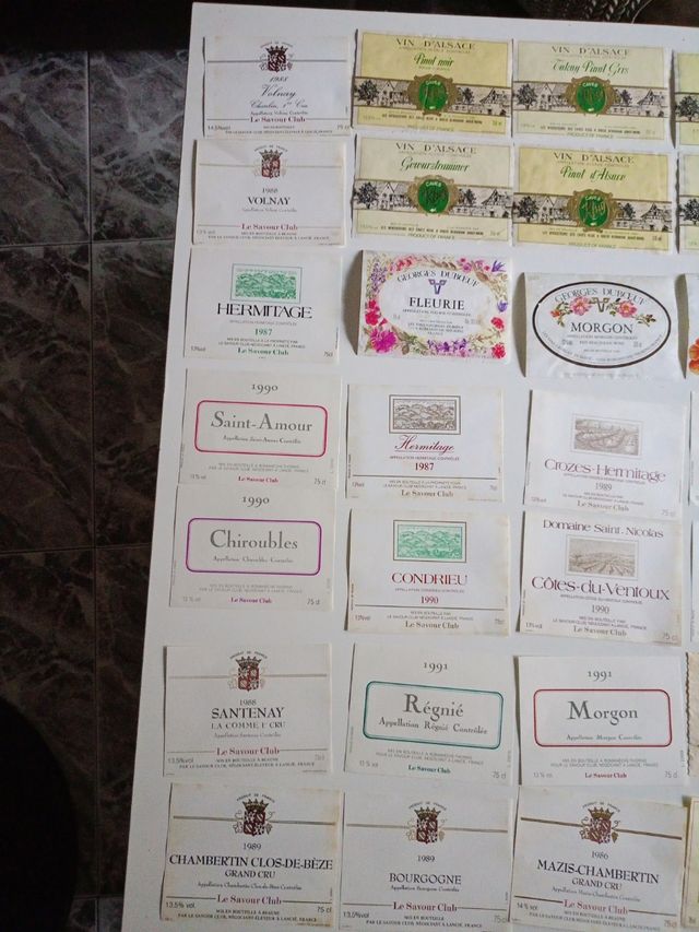 Vitola etiqueta de vino de Alsacia 