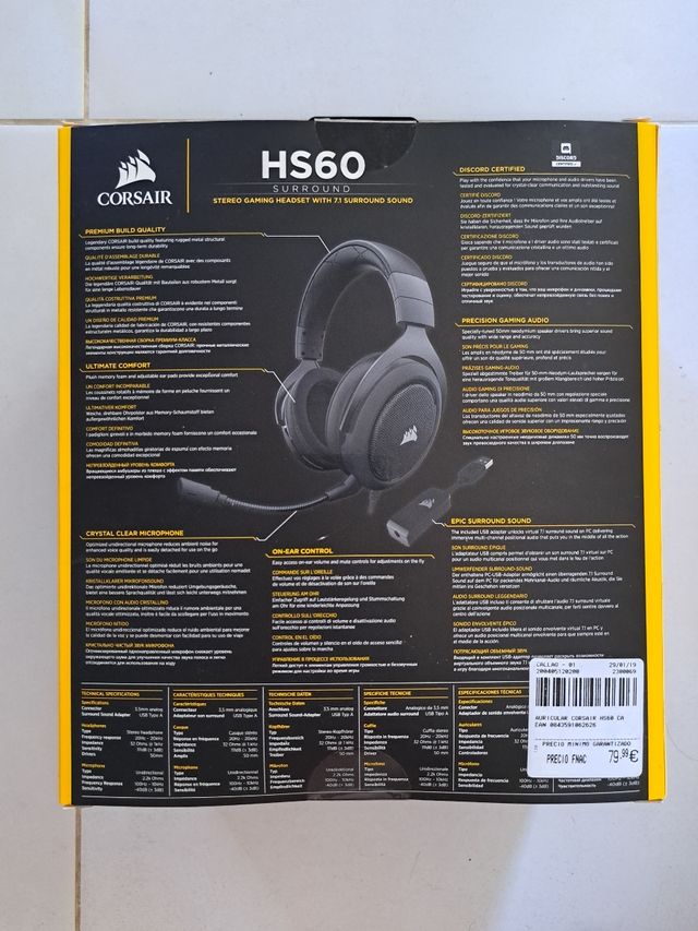 OFERTÓN. CORSAIR HS60