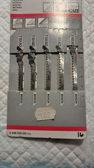 Paquete hojas sierra calar Bosch madera