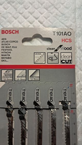 Paquete hojas sierra calar Bosch madera