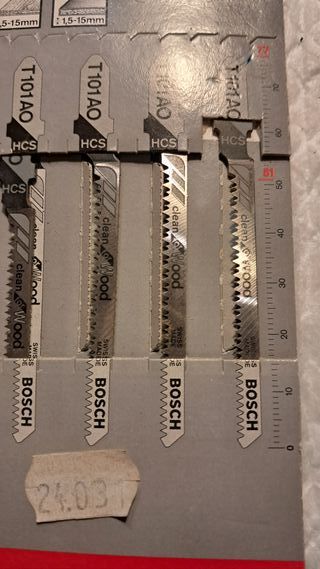 Paquete hojas sierra calar Bosch madera