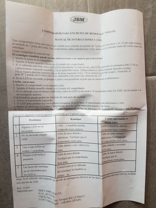 Comprobador remolque Nuevo 