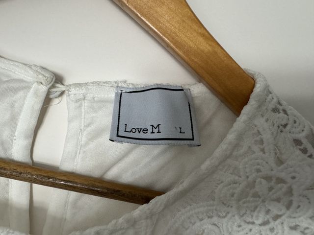 Vestido encaje blanco roto de Love M. Talla L