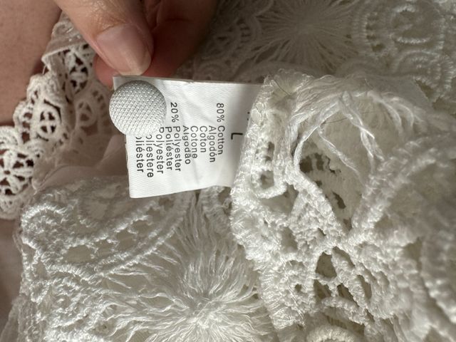 Vestido encaje blanco roto de Love M. Talla L