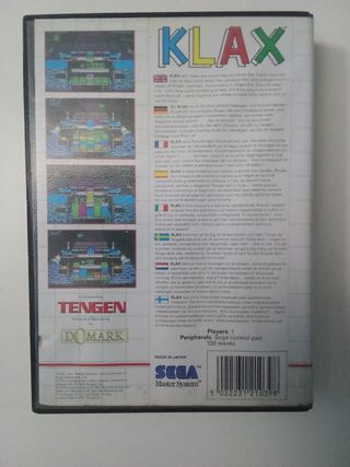 Klax sega máster system 