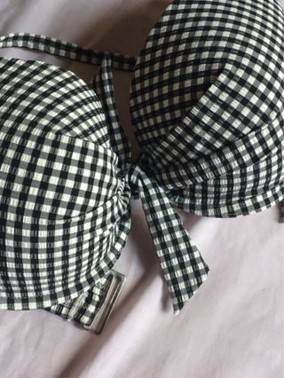 Bikini Etam 90D 38-40. Copa dura. Cuadros vichy