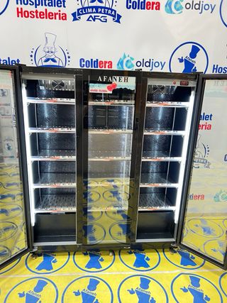 NEVERA AFANEH DE 3 PUERTAS FLORIDA-NEGRA