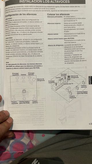 Amplificador yamaha 6.1 mas altavoces y subwofer