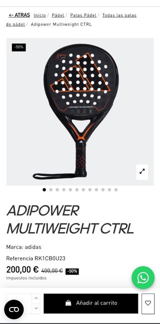 Pala Adidas adipower ctrl multiweight