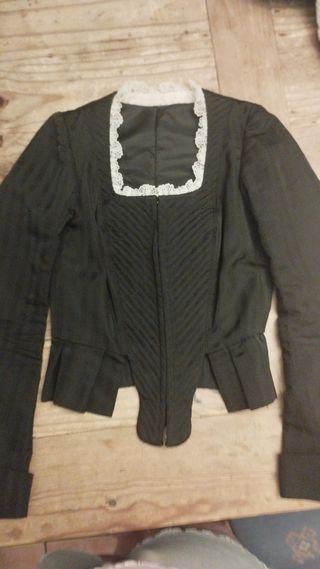 Corpiño fallera negro
