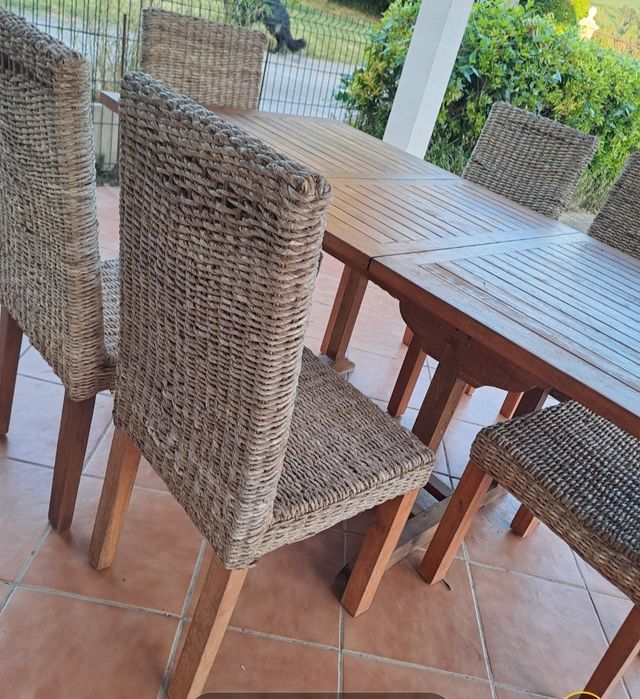 sillas teca  terraza