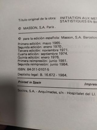 Estadística biológica principios