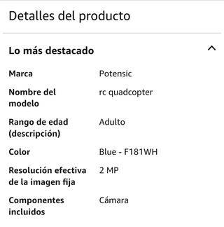 Dron Potensic con la caja y piezas originales