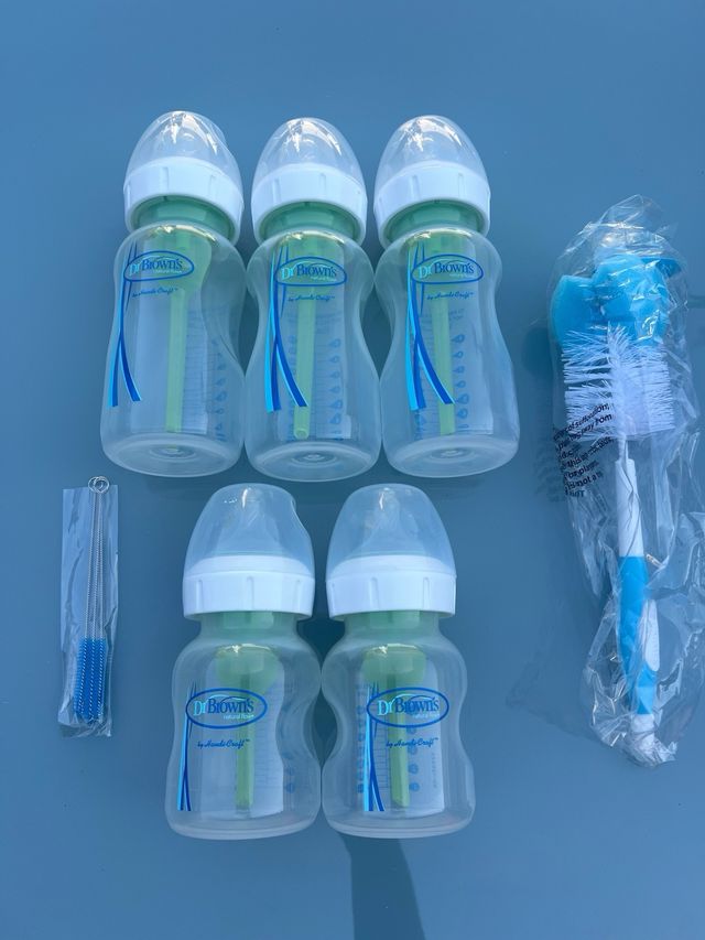 Set Biberones Dr. Brown anticolicos NUEVO