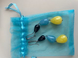 Pendientes colgantes largos piedra