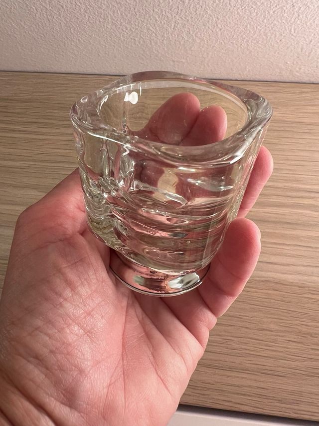 Piccolo vasetto cristallo e argento