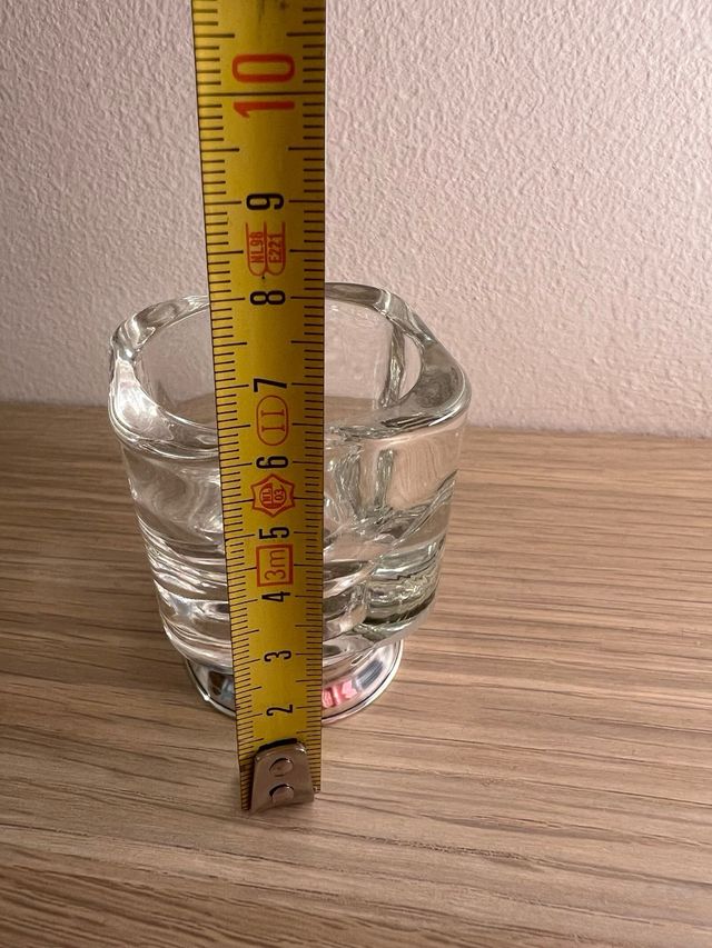 Piccolo vasetto cristallo e argento