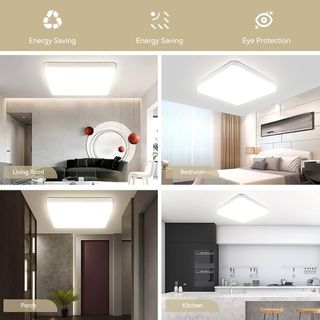 Plafon LED Techo,36W 6500K 3540LM Lámpara