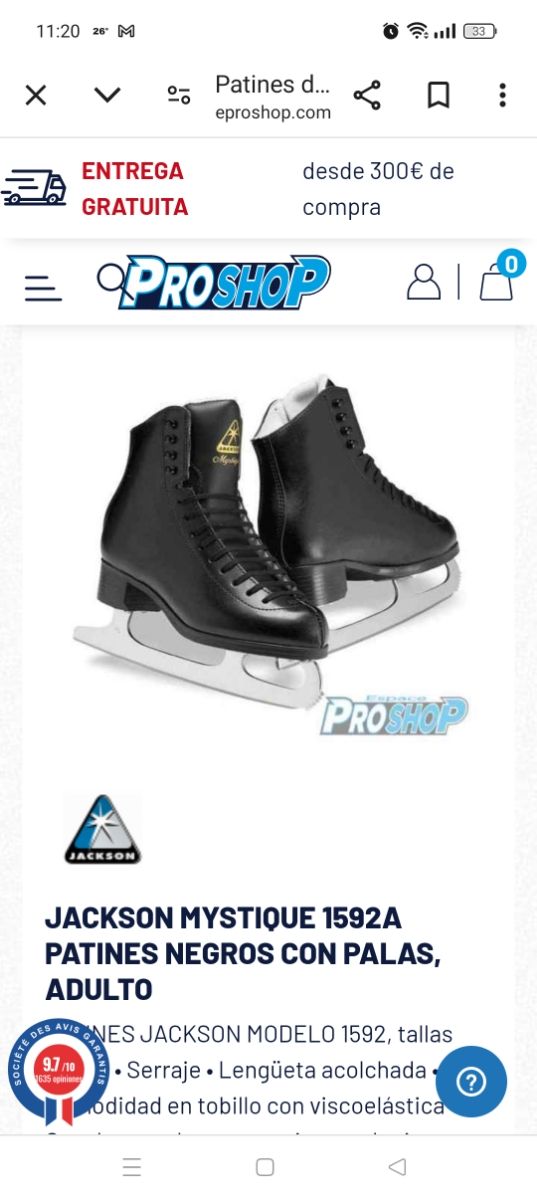Patines artístico hielo Jackson Mystique 1592