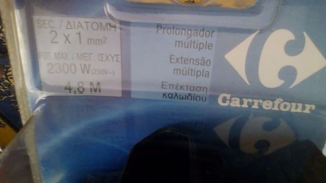 Alargador-adaptador 3 tomas para enchufe estrechos