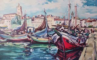 Cuadro puerto pesquero