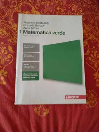 Matematica.verde vol 1 ISBN 978880813734