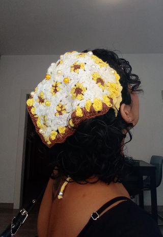 Bandana granny de girasoles