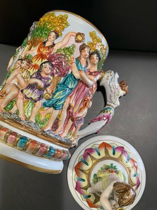 Jarra con tapa de porcelana “tankard”