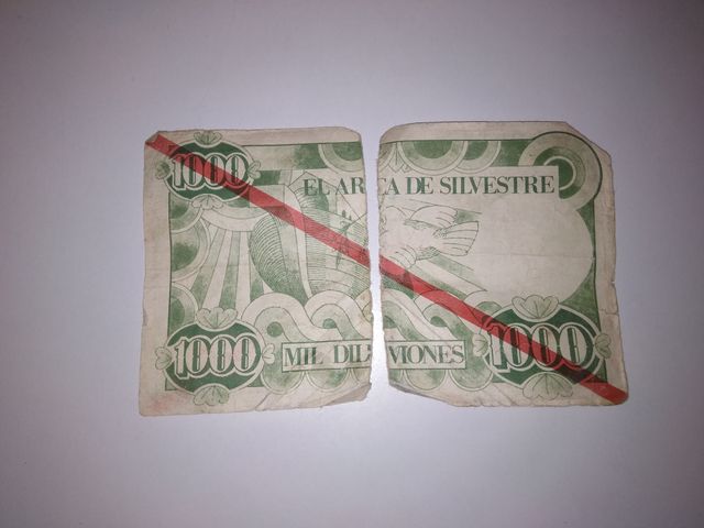 ARCA DE SILVESTRE.BILLETE 1000DILUVIONES
