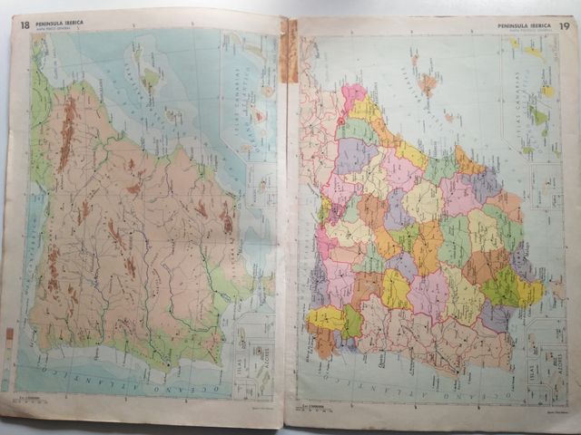2 ATLAS ESCOLARES AÑOS 60