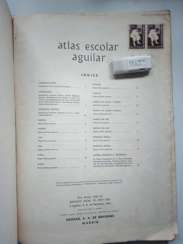 2 ATLAS ESCOLARES AÑOS 60