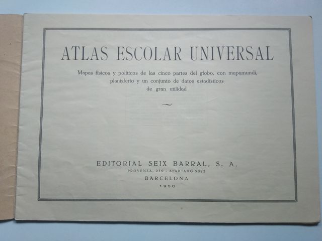2 ATLAS ESCOLARES AÑOS 60