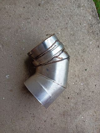 Gomito a doppia parete in acciaio inossidabile