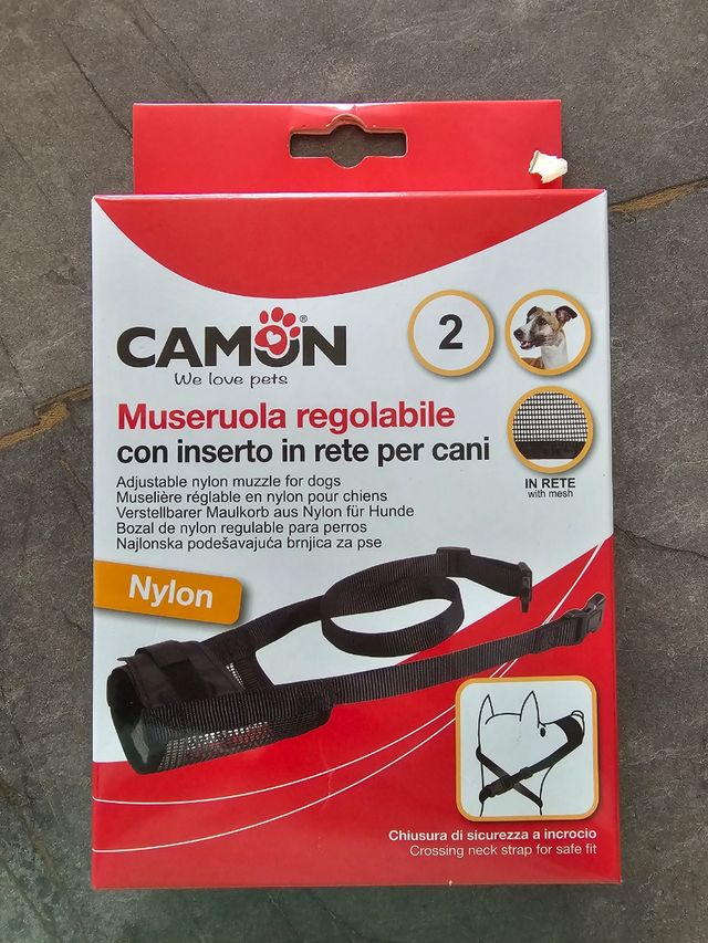 Museruola per cane regolabile in nylon
