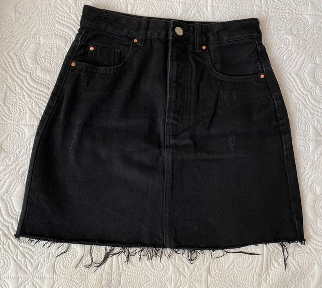 Falda vaquera negra