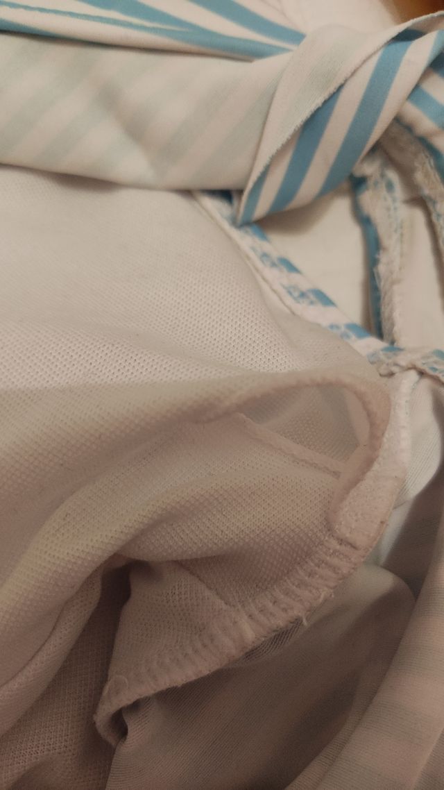 Bañador rayas azul y blanco con volantes