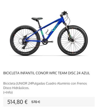 ULTIMO PRECIO!!Bici Conor Wrc llanta 24 