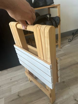 Taburete de madera  plegable