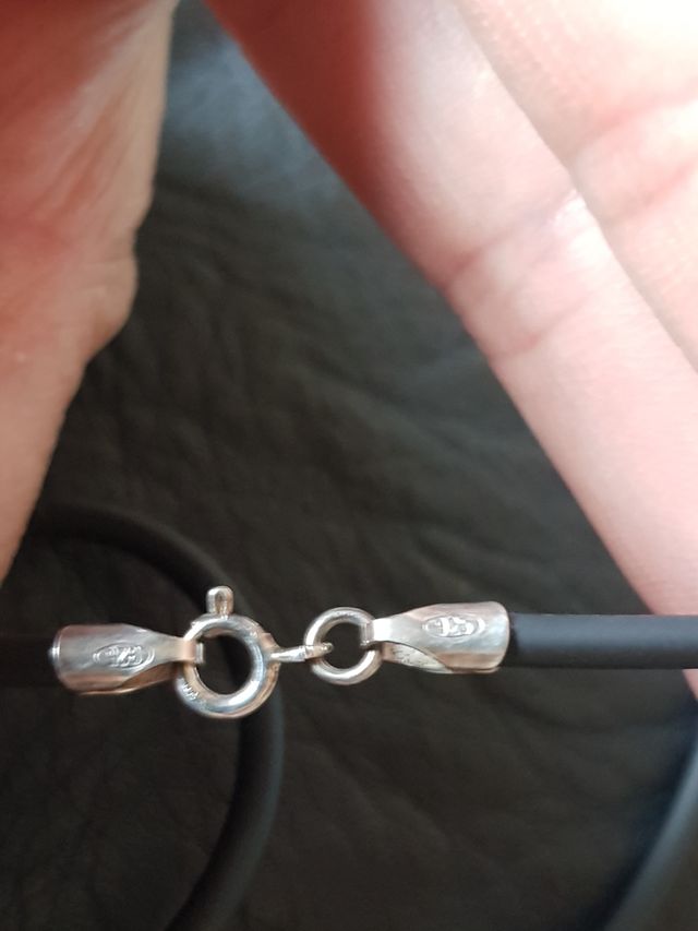 Cojunto colgante plata y piedra natural amuleto