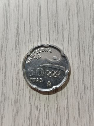 Moneda de 50 pesetas Barcelona 92
