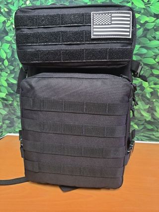 Mochila táctica 45 L negro de senderismo y montaña